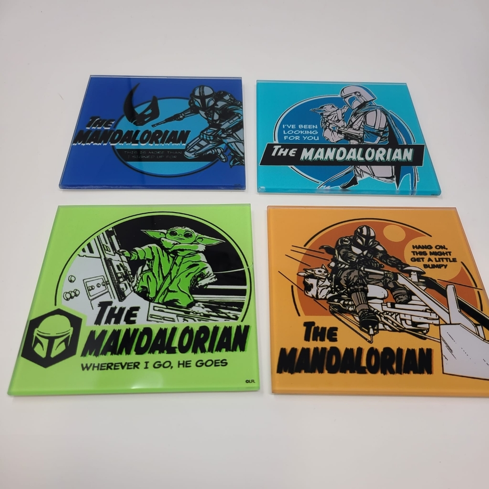Star Wars The Mandalorian glass coasters